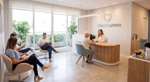 Recepção da clínica